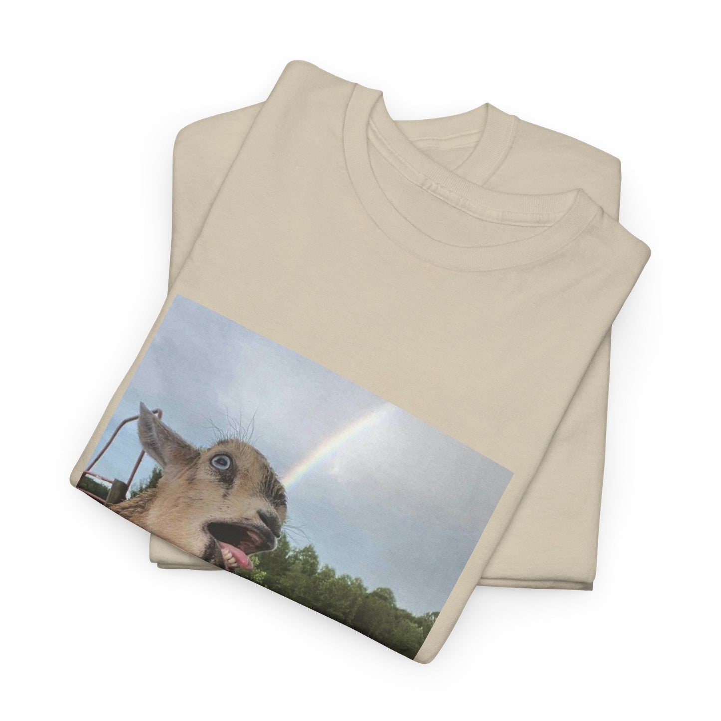 rainbow goat photo tshirt