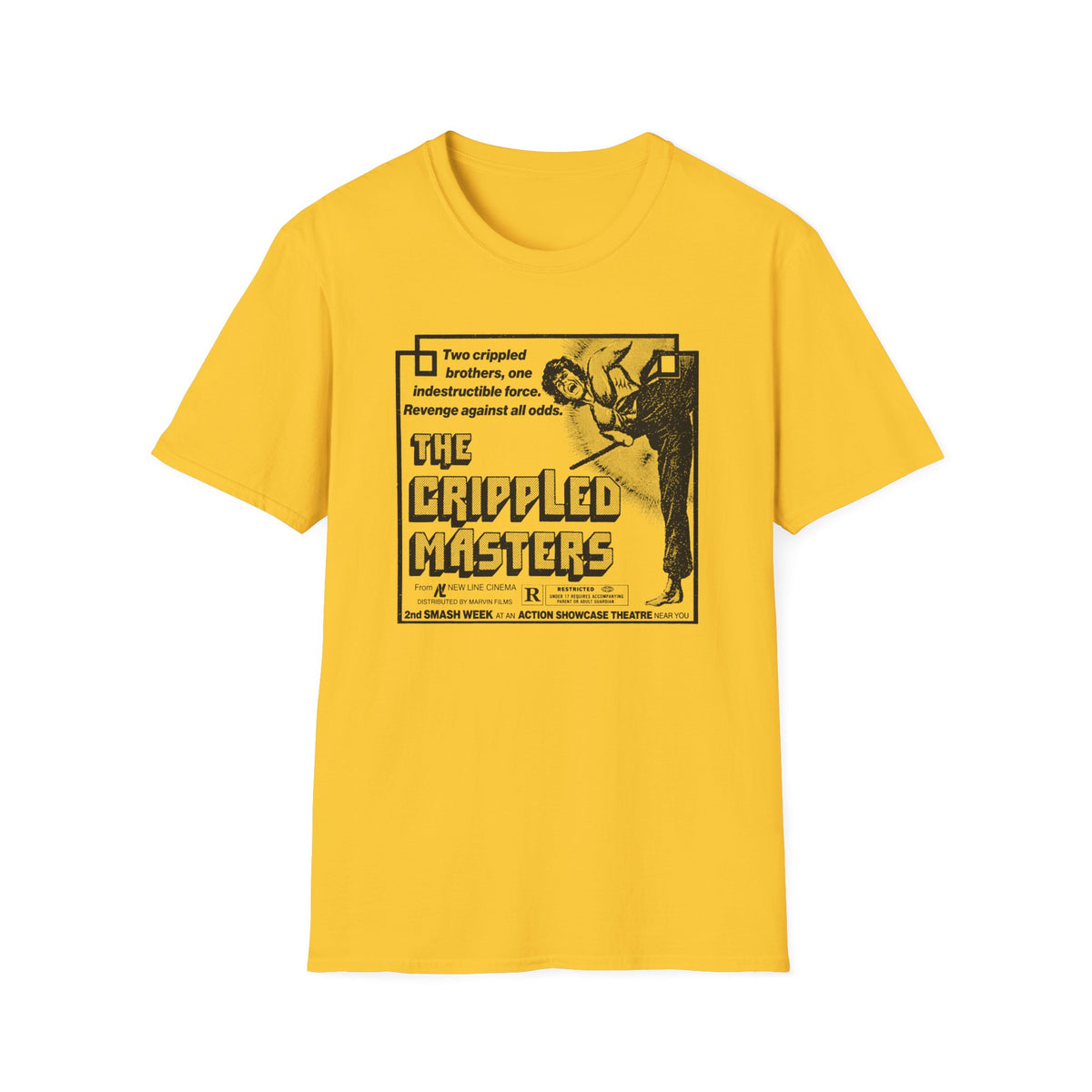 1979 hong kong martial arts film the crippled masters newspaper advertisement tshirt