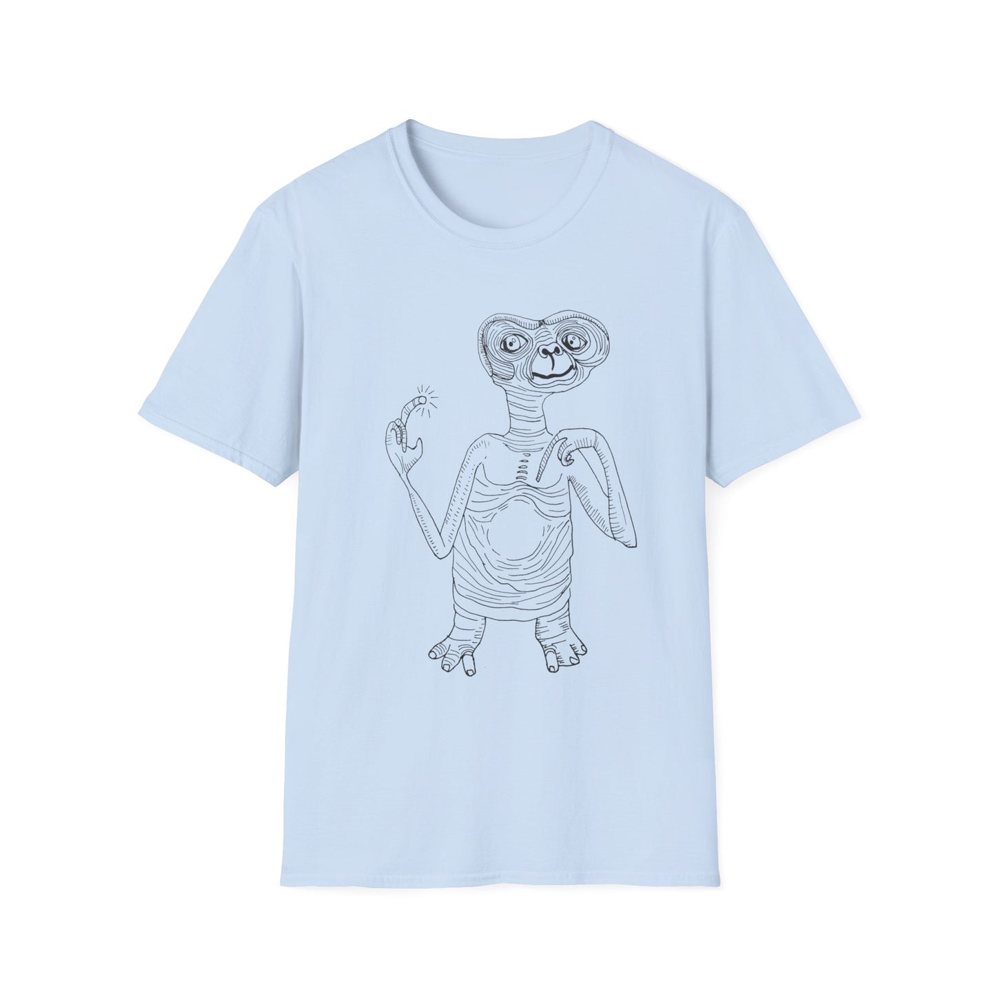 original drawing E.T the extraterrestrial on a tshirt