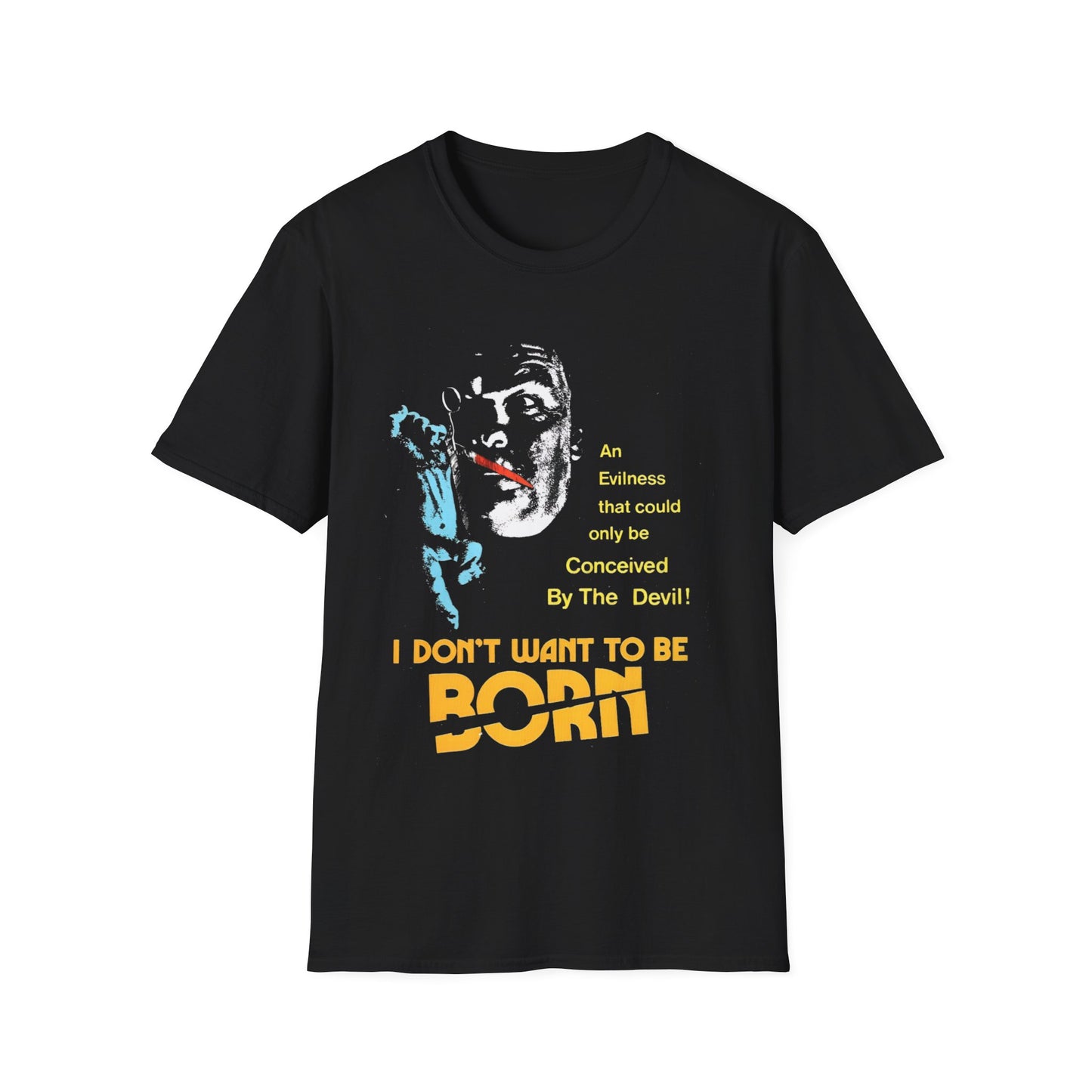 I don't want to be born 1975 joan collins horror cult classic movie dark tshirt