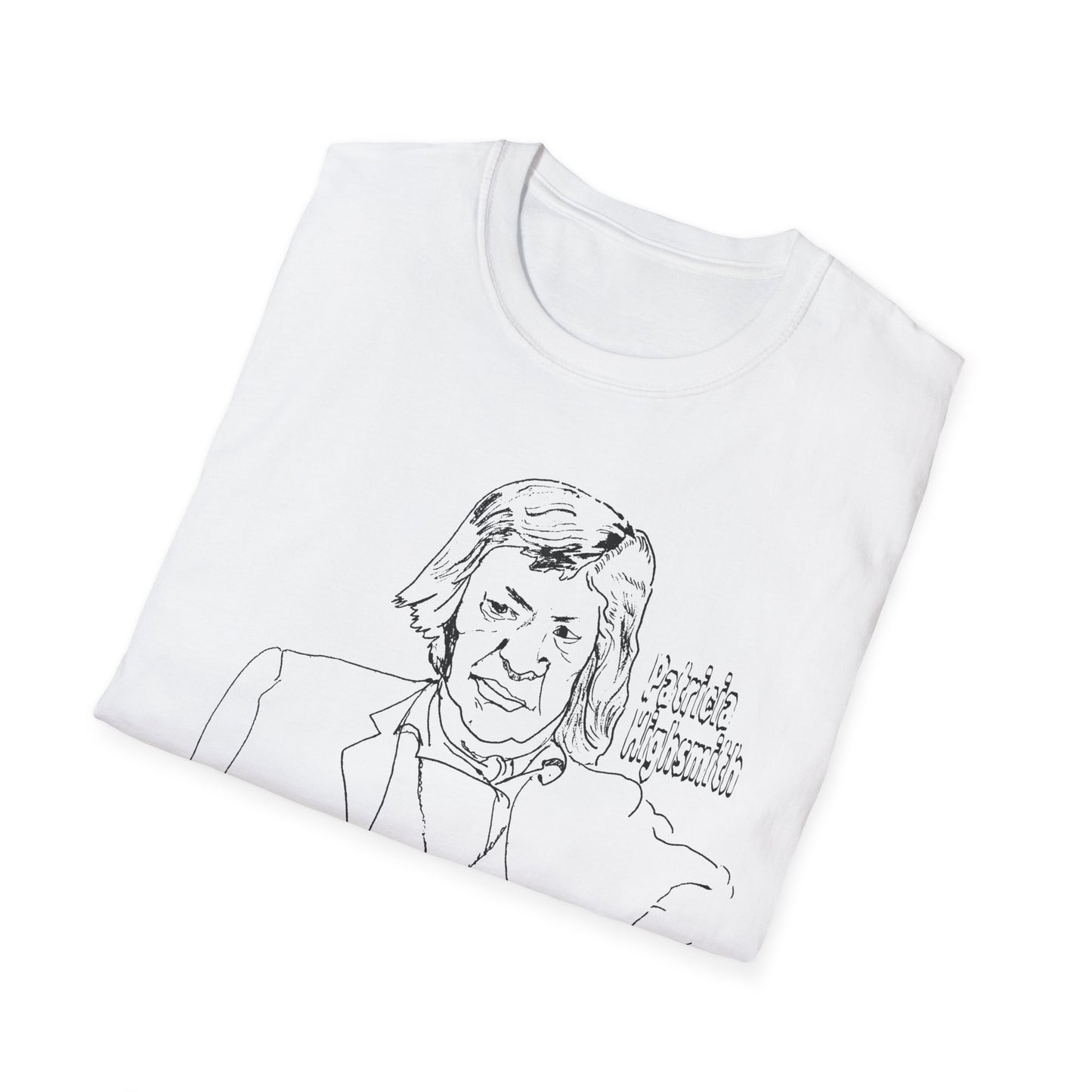 original drawing of patricia highsmith "I find the public passion for justice quite boring and artificial."