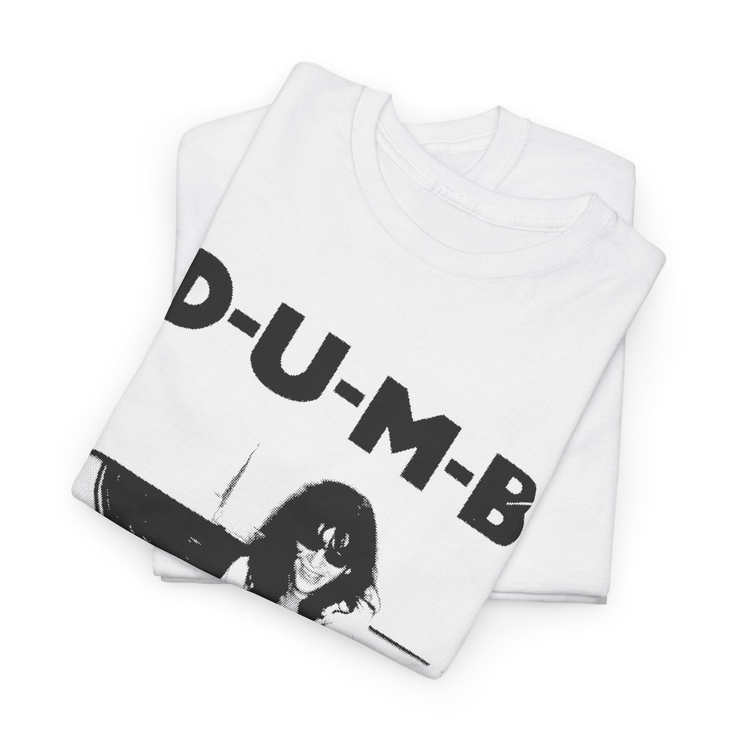 joey ramone D-U-M-B pinhead lyric photo tshirt