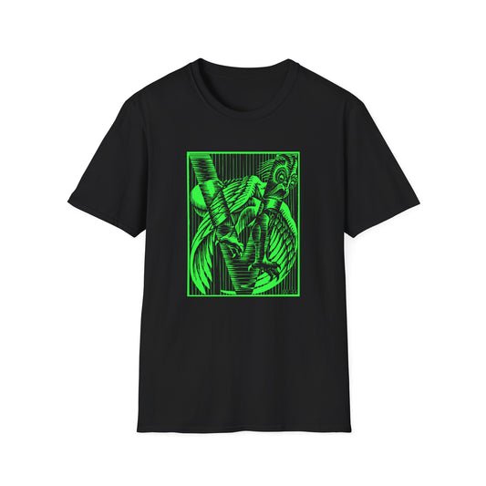 1931 rare m.c escher initial v reproduction in green tshirt