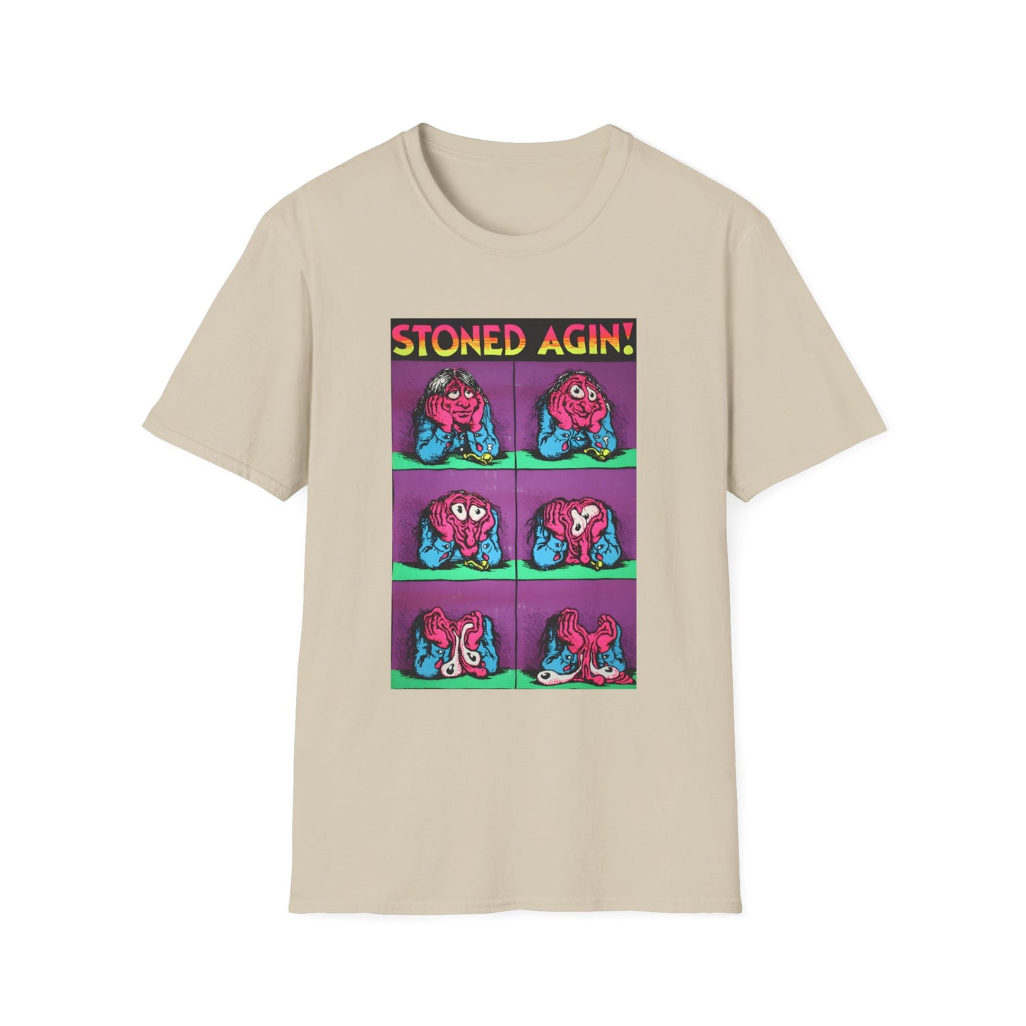 stoned agin! r. crumb blacklight poster tshirt