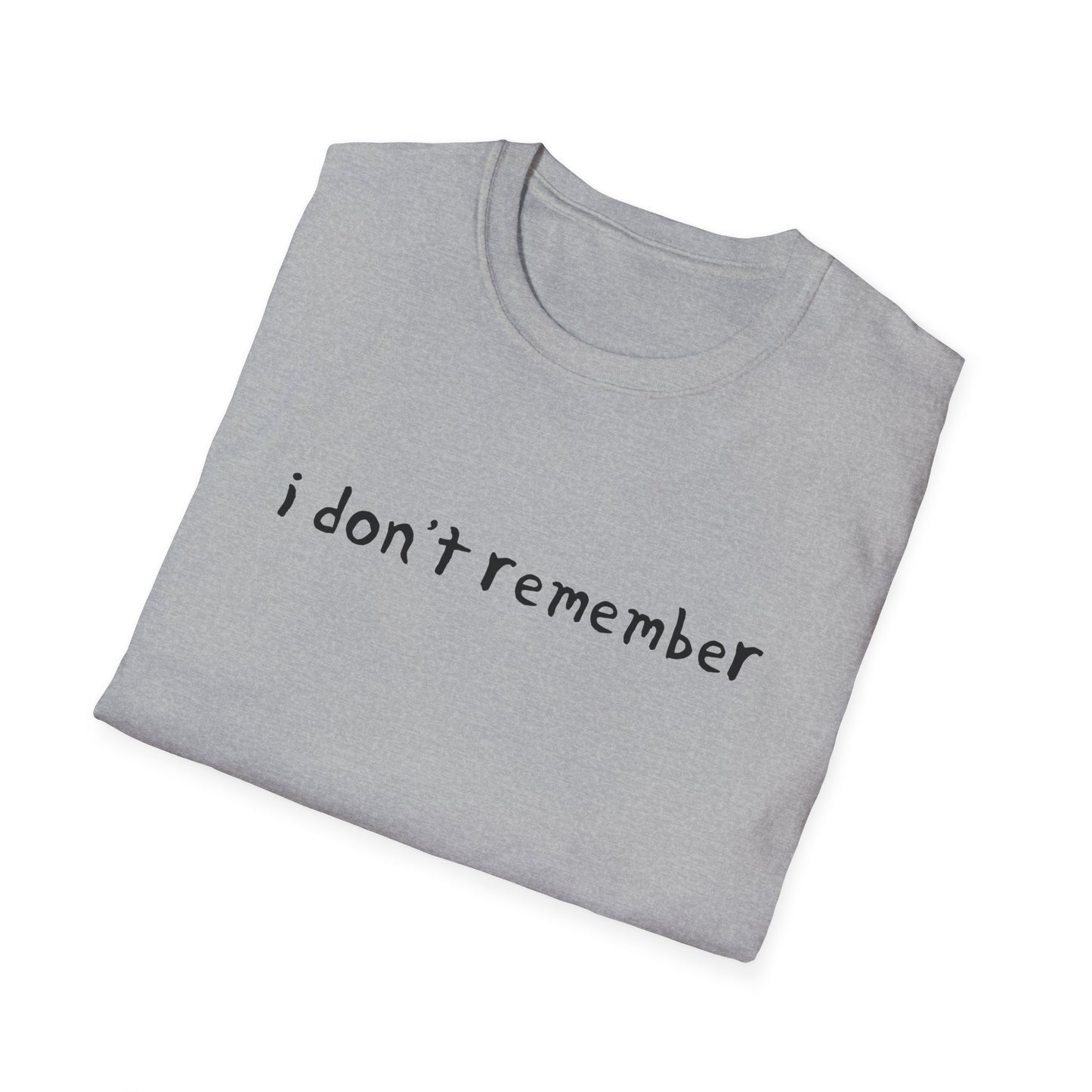 i don't remember hand drawn font tshirt