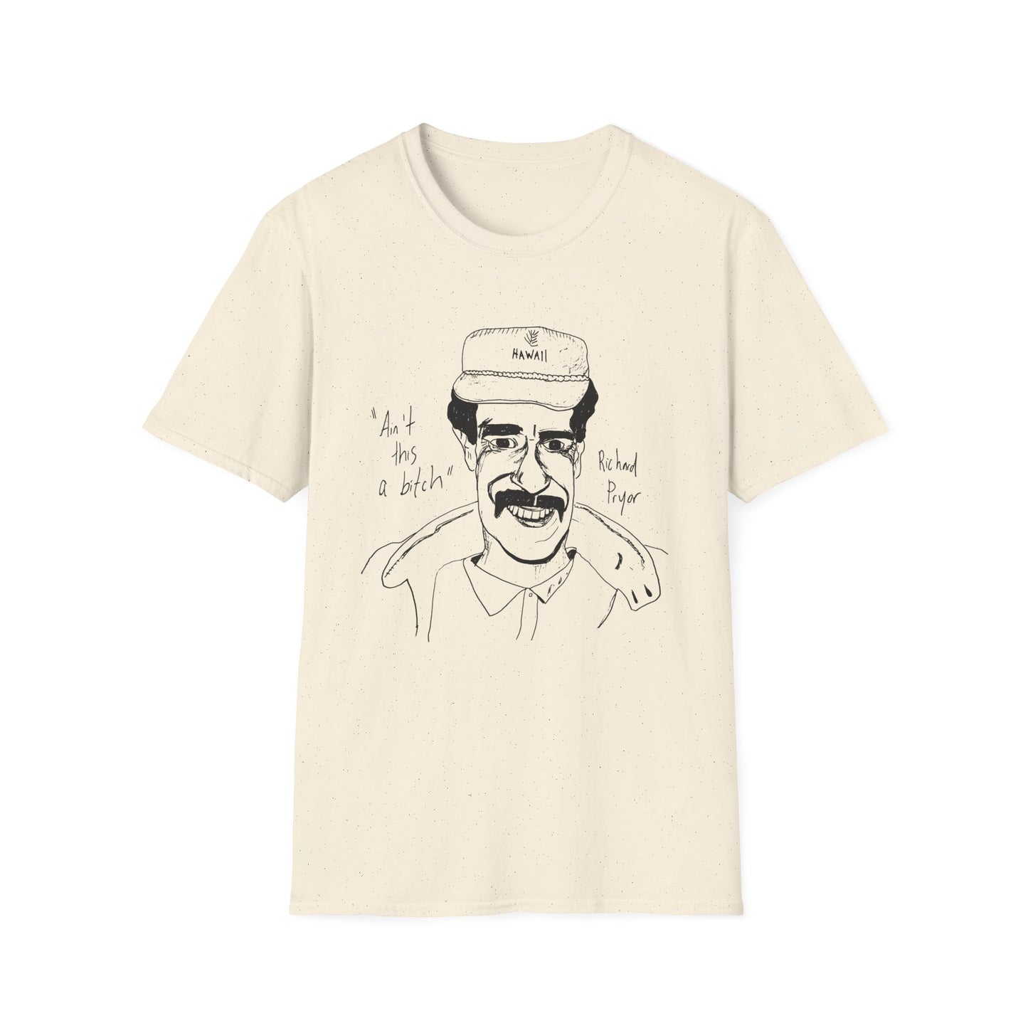 fan art and original drawing of a popular 1980s comedian ain't this a bitch tshirt