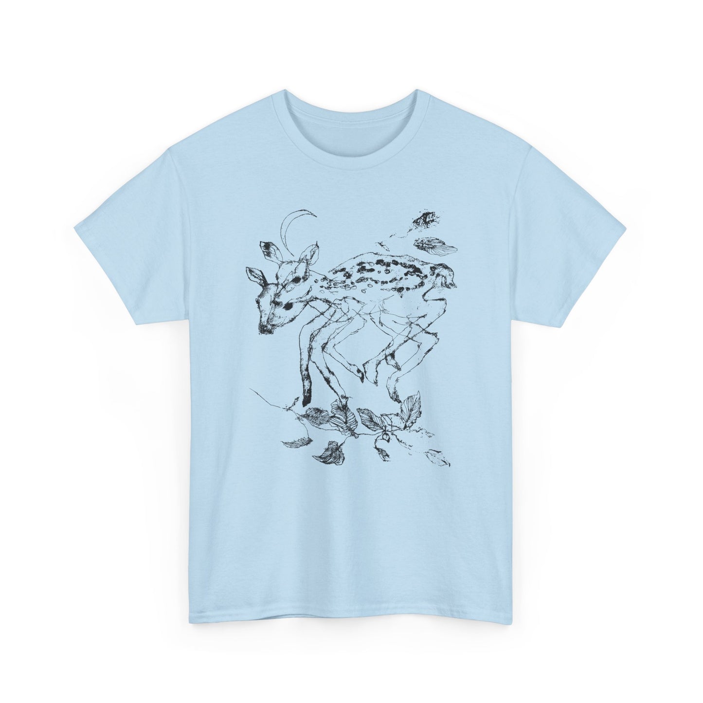 weird deer illustration custom edit tshirt