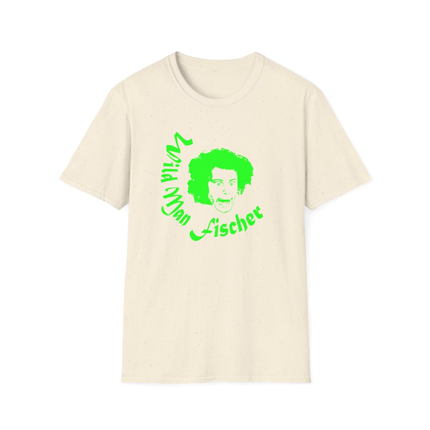 wild man fischer neon green stencil tshirt