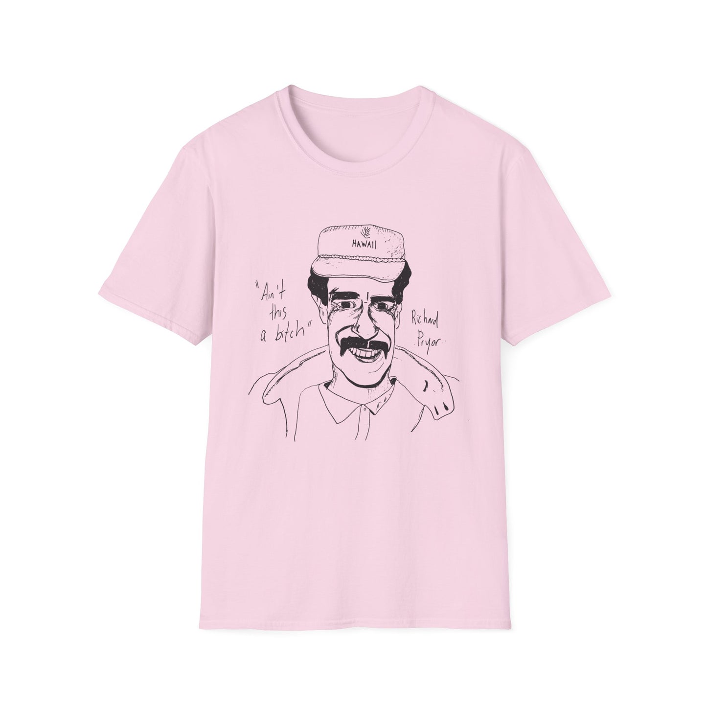 fan art and original drawing of a popular 1980s comedian ain't this a bitch tshirt