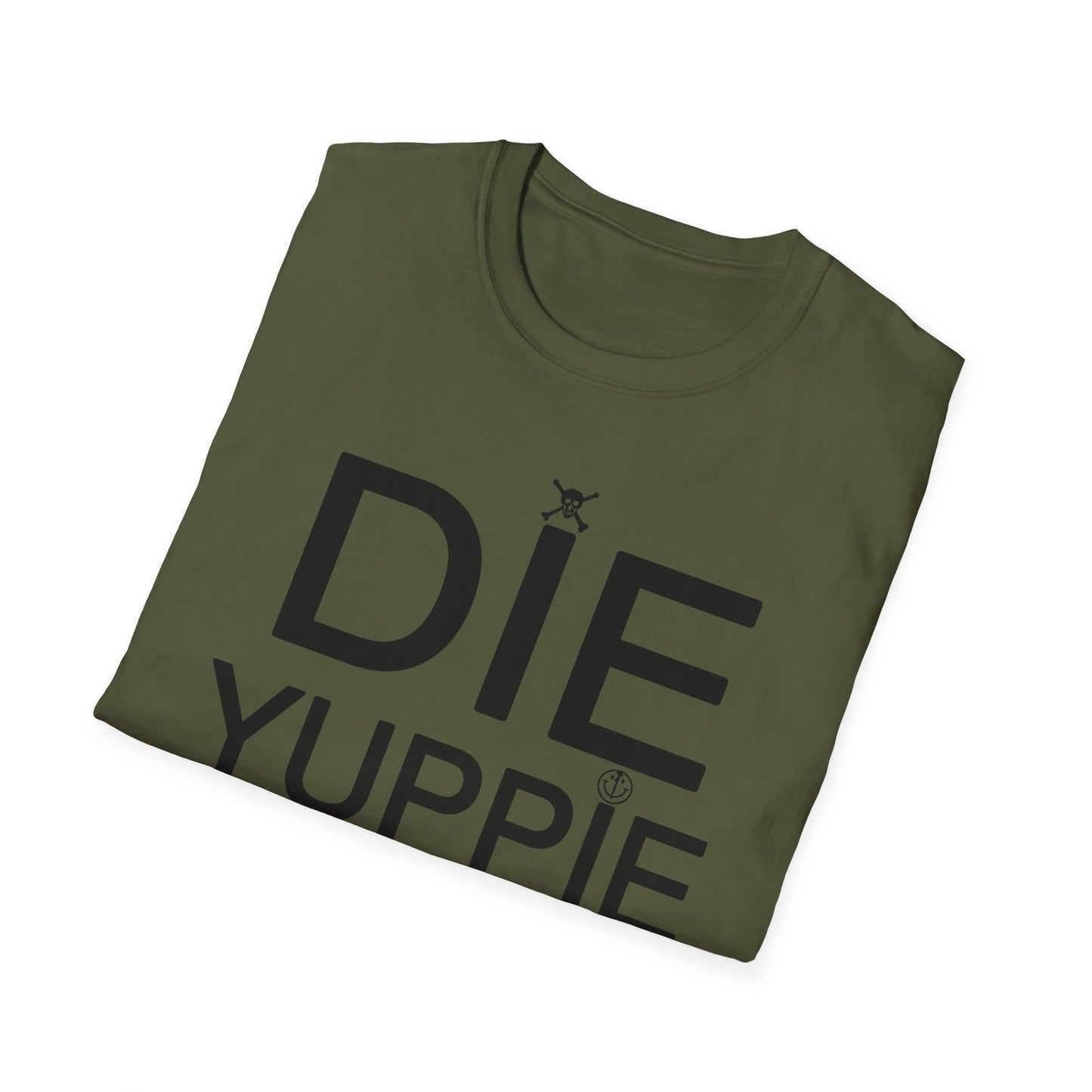 1980s NY inspired anti-gentrification message "die yuppie scum"! tshirt