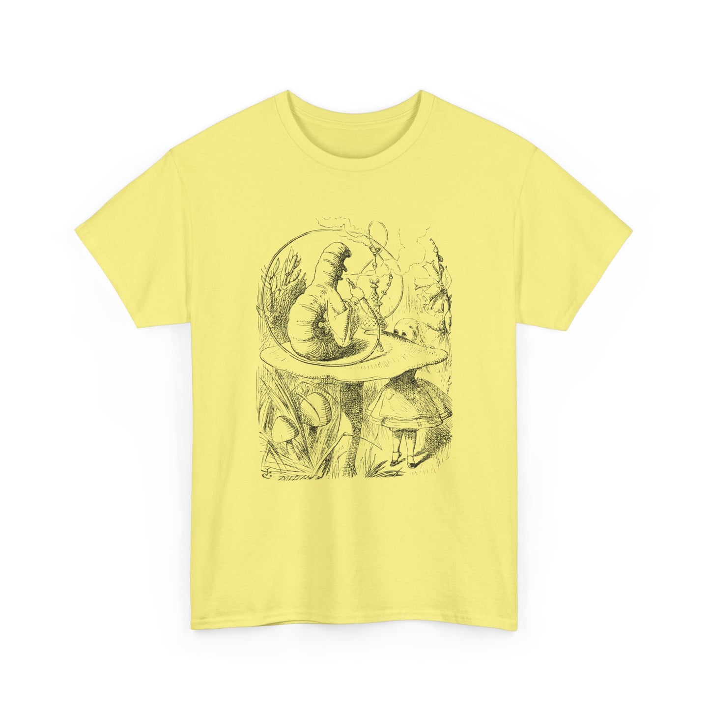 1865 alice's adventures in wonderland illustration by john tennial caterpillar tshirt