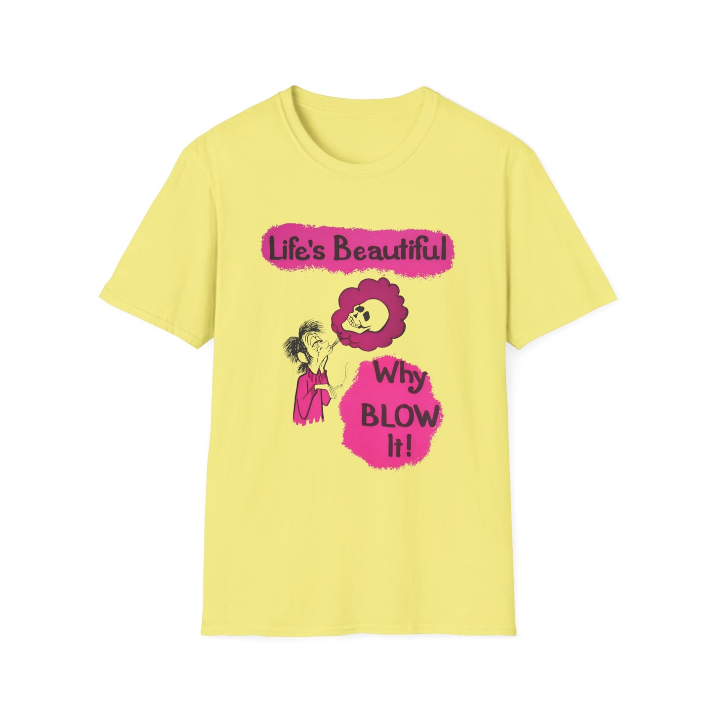 1960s/70s anti-drug poster life's beautiful, why blow it? by smartset smarteen s.o.s tshirt