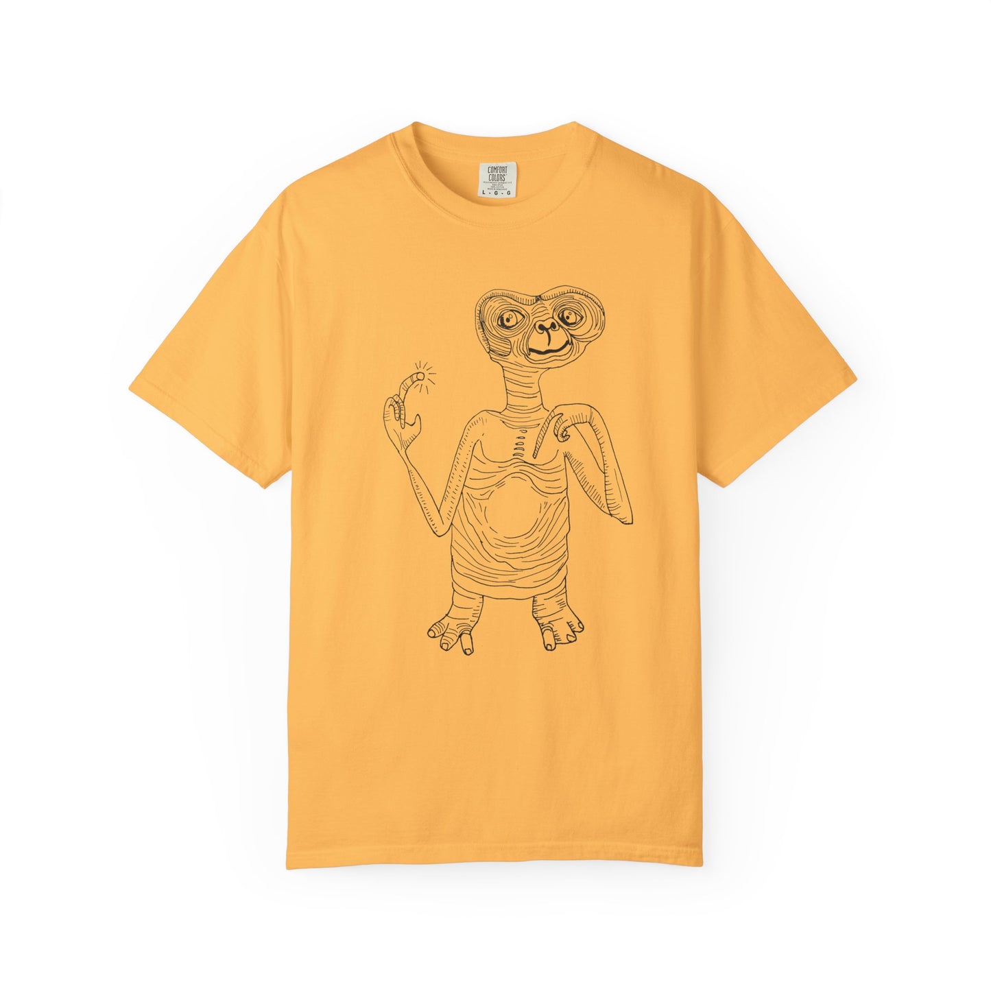 original drawing E.T the extraterrestrial tshirt on comfort colors
