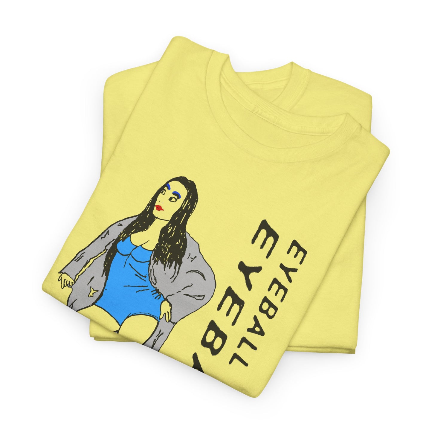 original drawing vintage qsl card inspired eyeballs weird tshirt