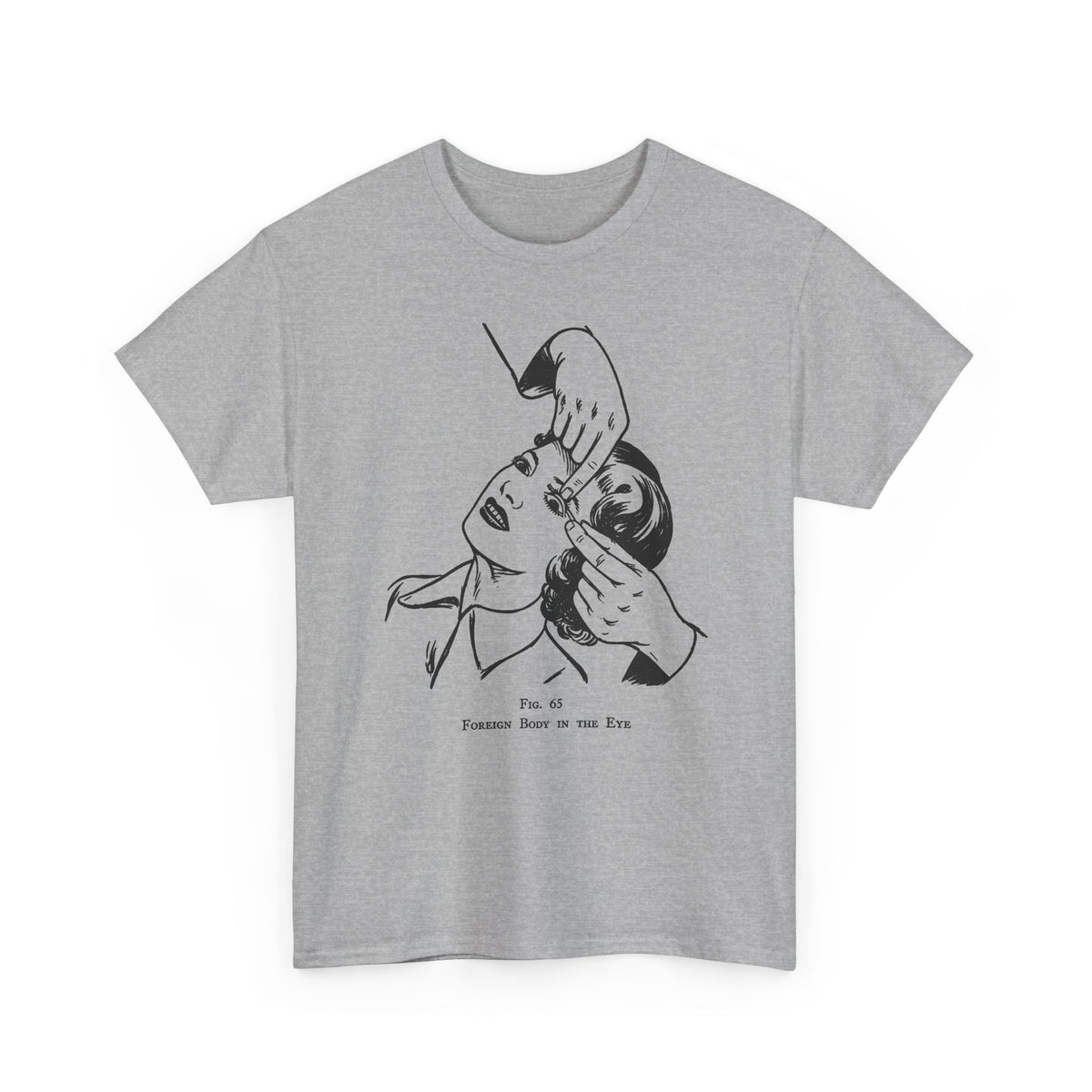 vintage british medical pamphlet foreign body in the eye reproduction tshirt