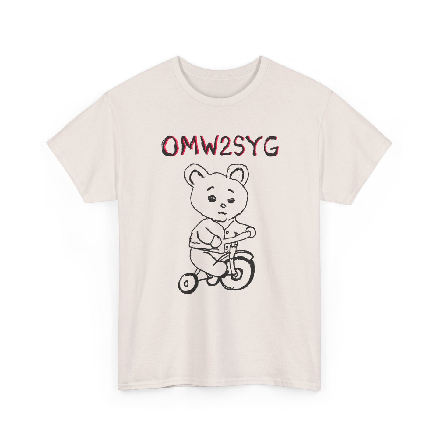 original drawing omw2syg on my way to steal your girl bunny riding tricycle tshirt