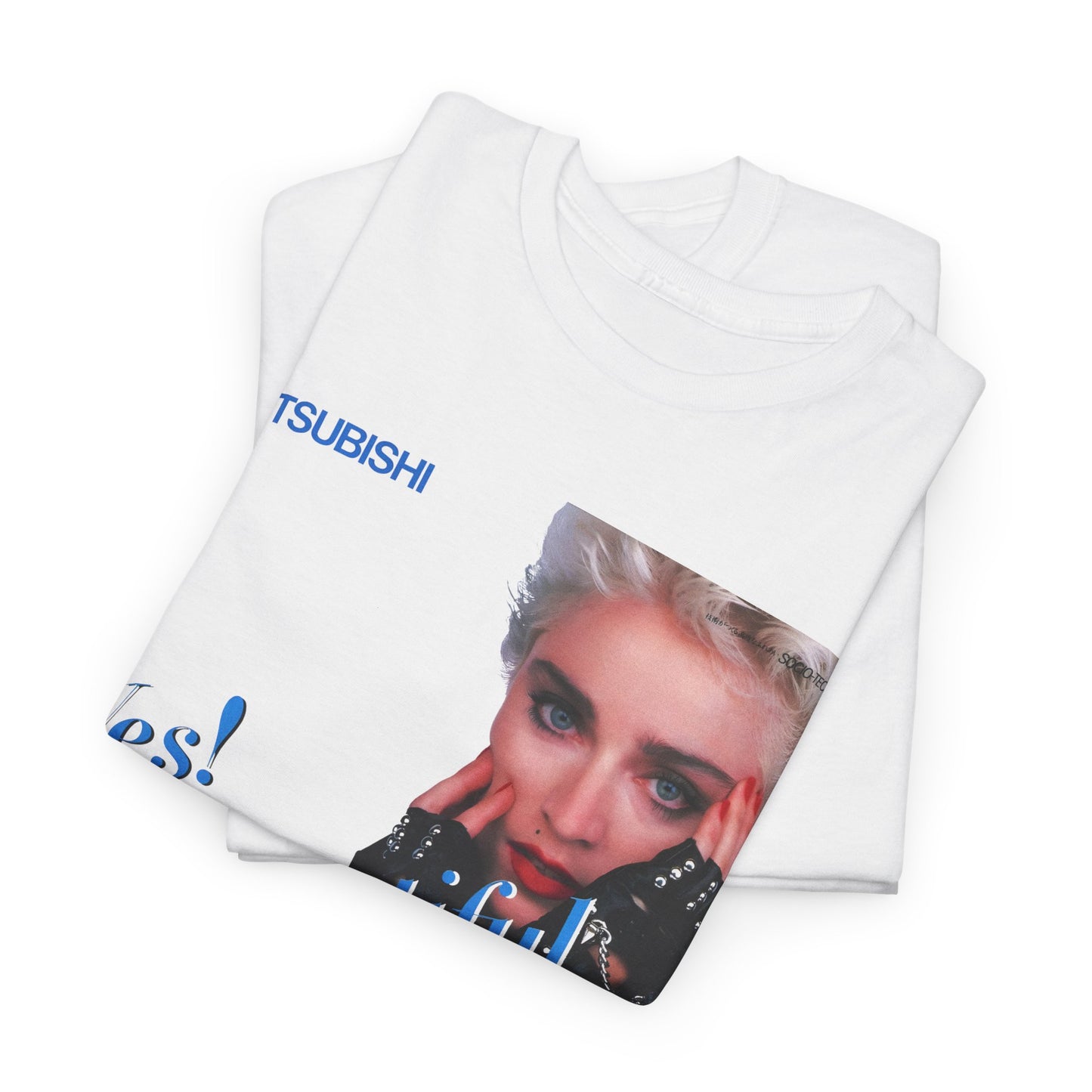 1987 japanese mitsubishi hi fi video ad with madonna reproduction tshirt