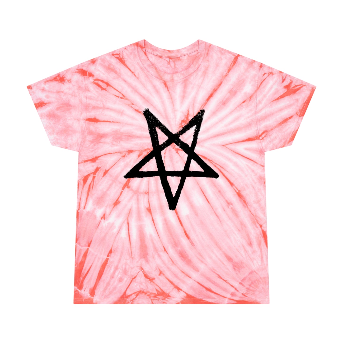 satan star tie dye tshirt