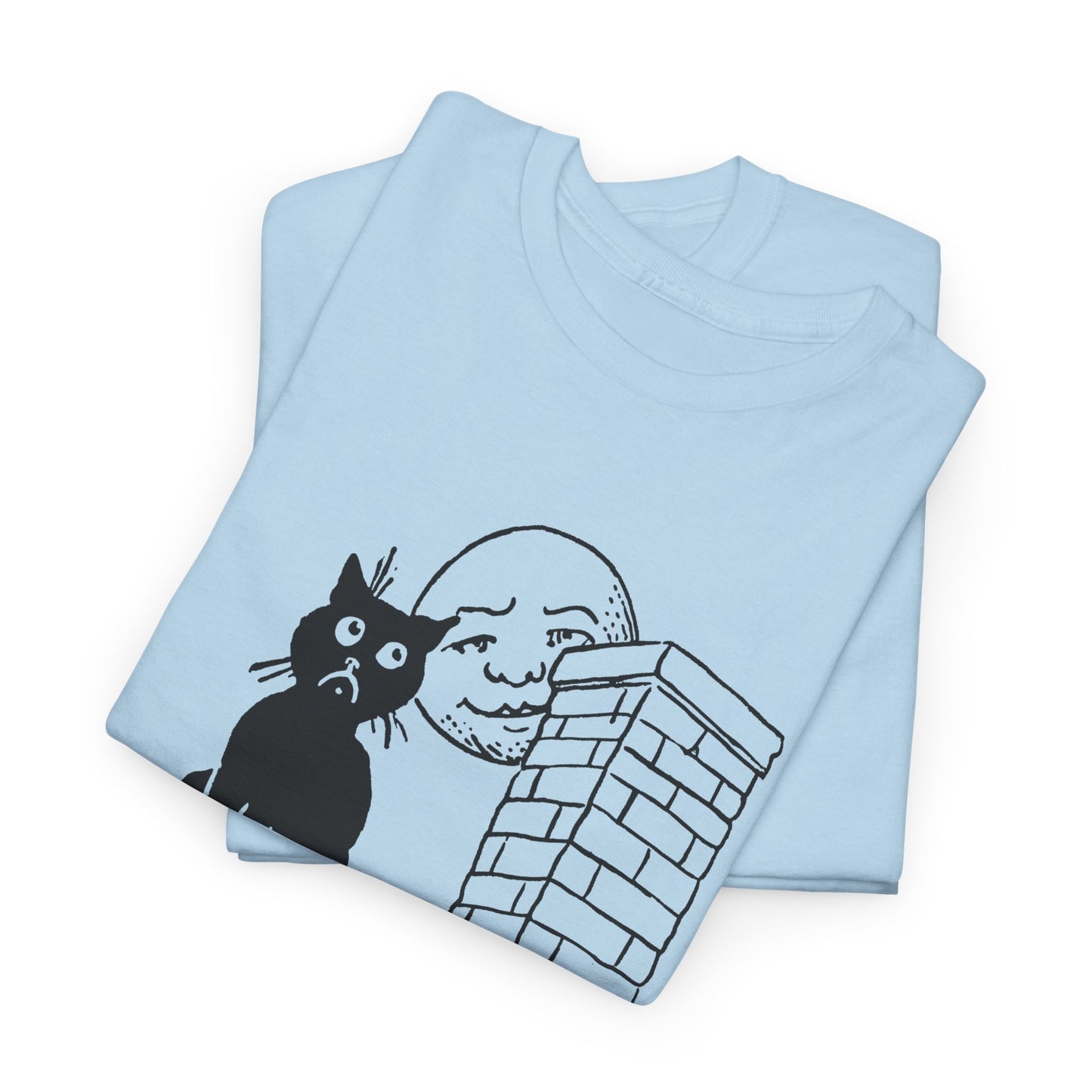 1906 postcard art can't you see i'm lonely cat on roof tshirt