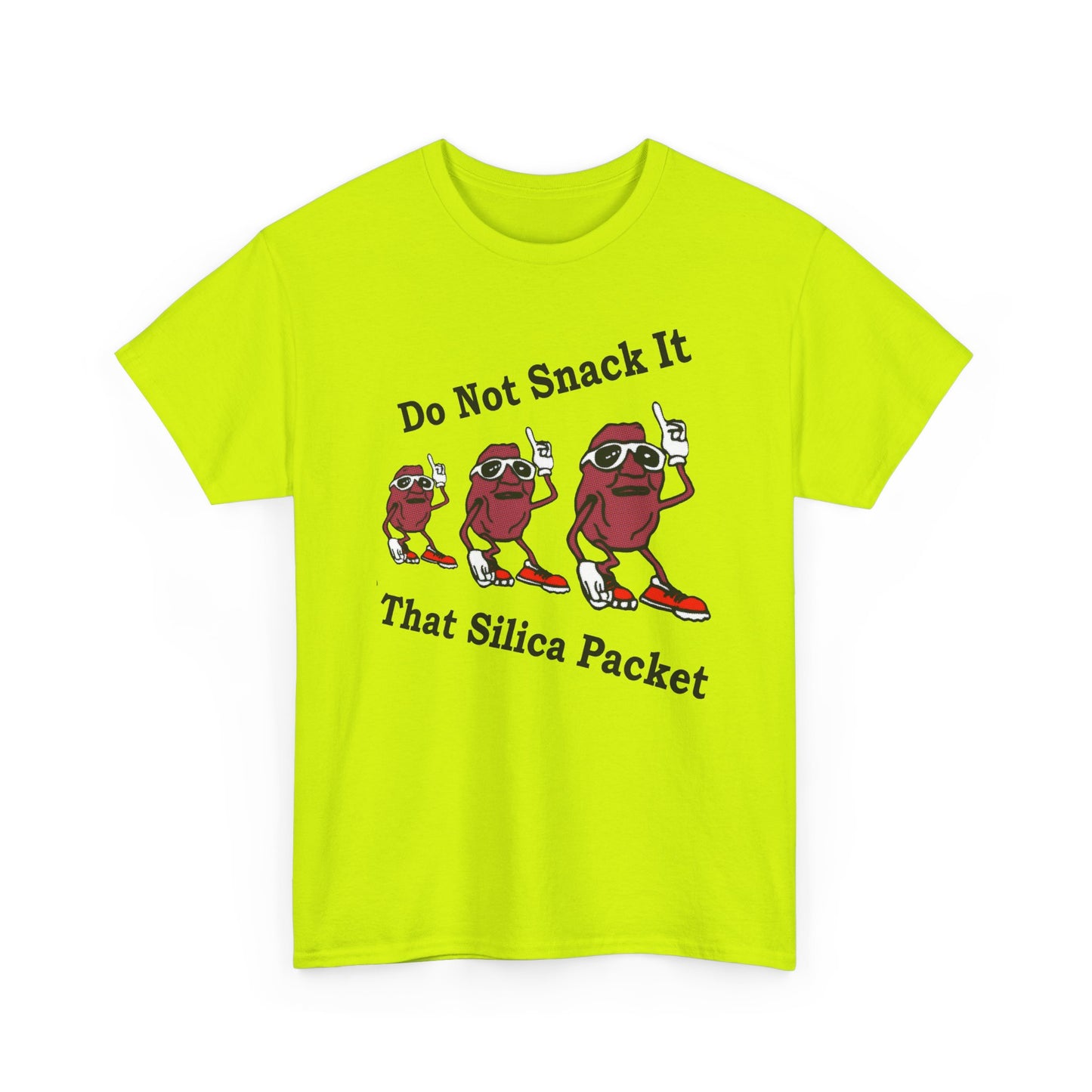 vintage california raisins silica gel packet warning reproduction tshirt