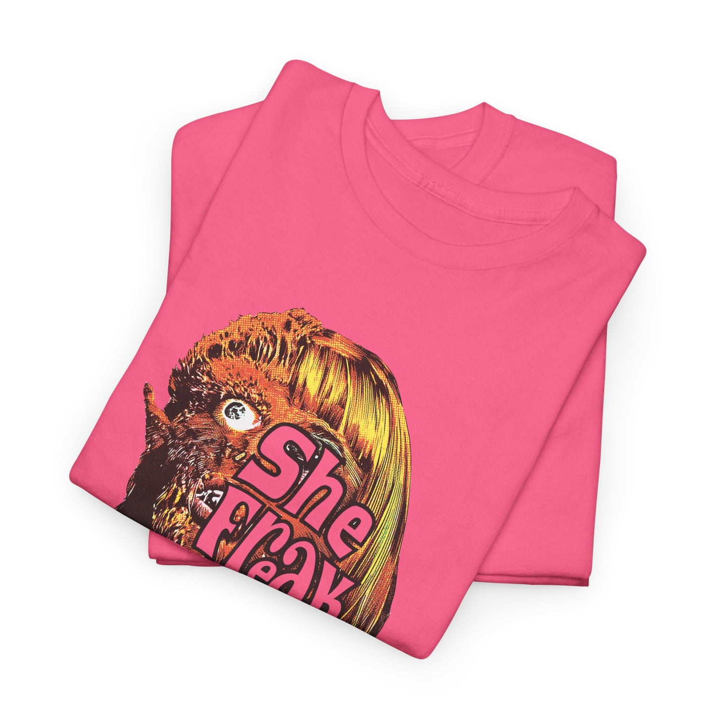 she freak 1967 exploitation horror film comic halftone style tshirt