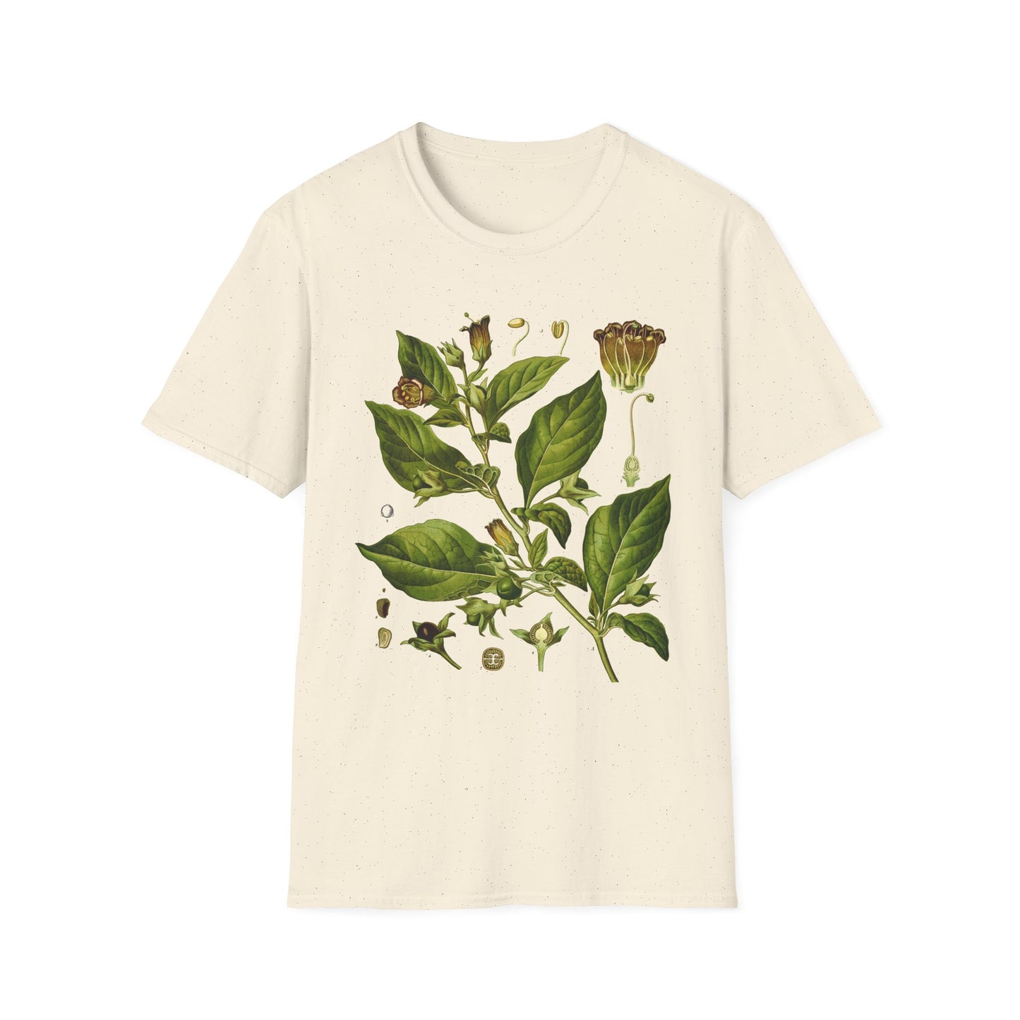 1887 botanical print from kohler's plants by hermann adolph kohler featuring atropa belladonna or deadly nightshade tshirt