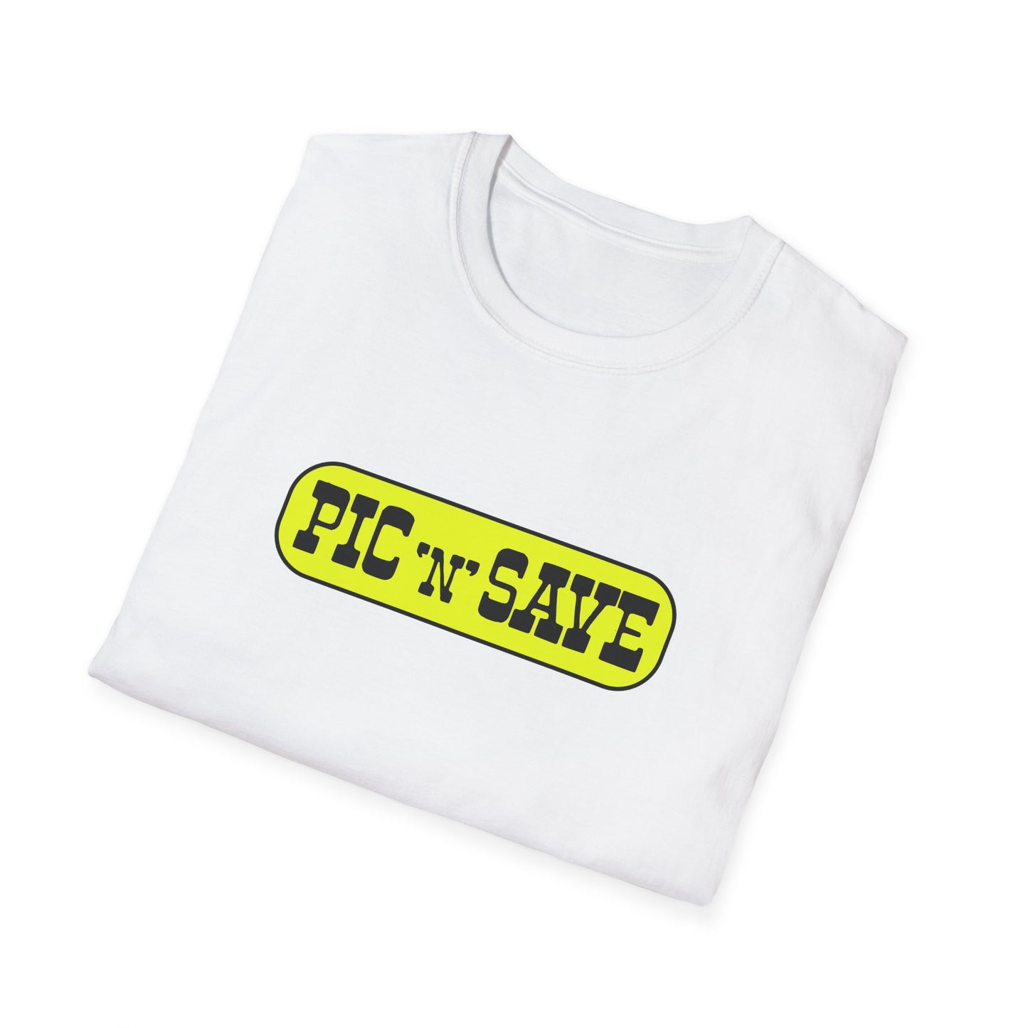 pic n save retail chain logo tshirt