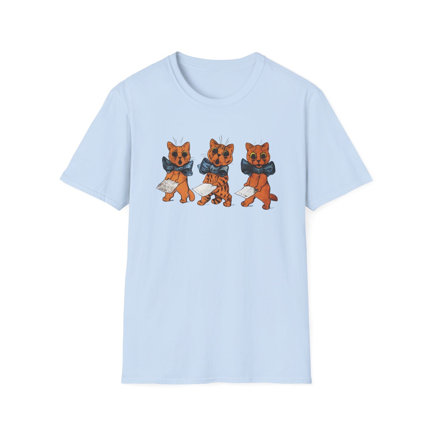 louis wain famous tenors colored lithograph reproduction tshirt