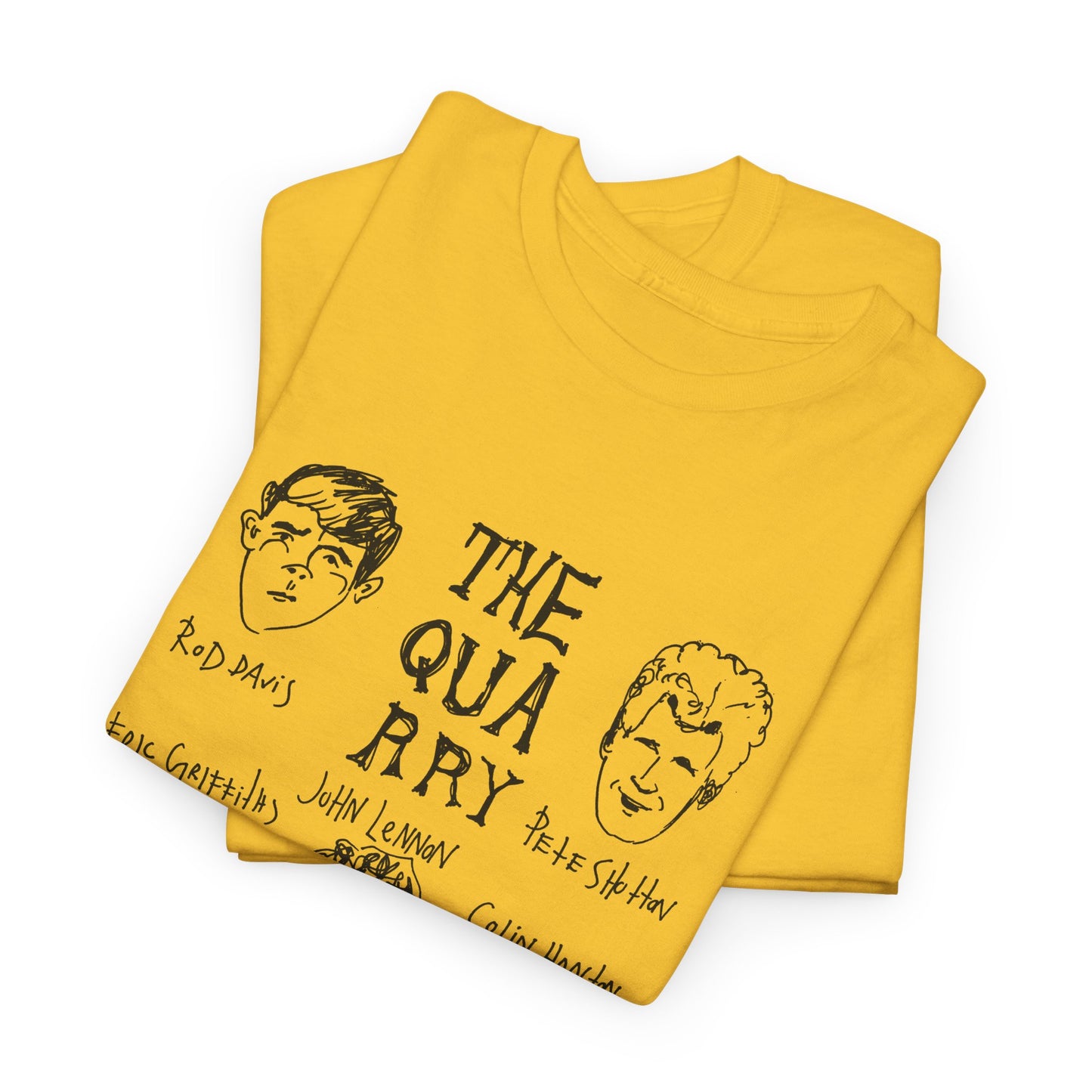 the quarrymen original lineup wonky sketch band tshirt