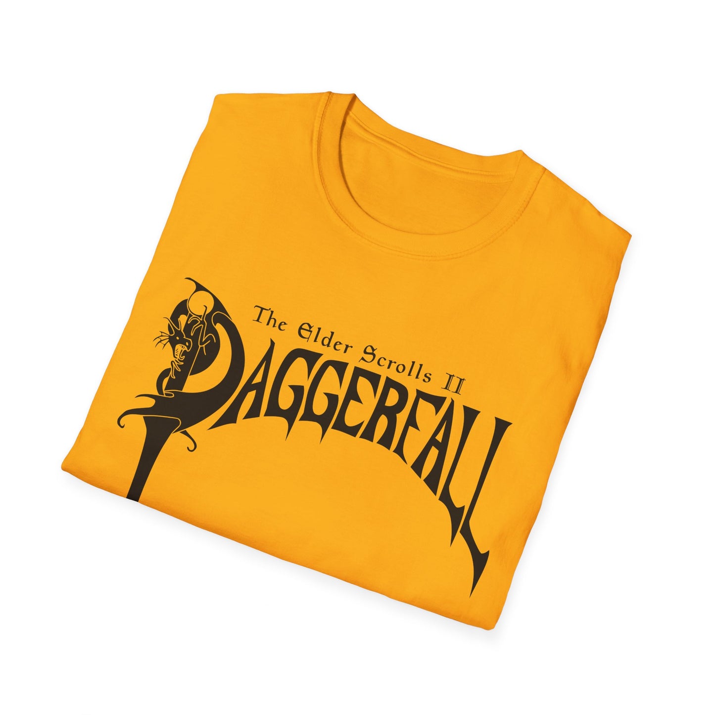 daggerfall the elder scrolls 2 1996 masterpiece video game logo in black tshirt