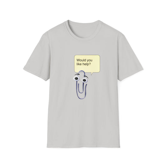 clippy tshirt "would you like help?" tshirt