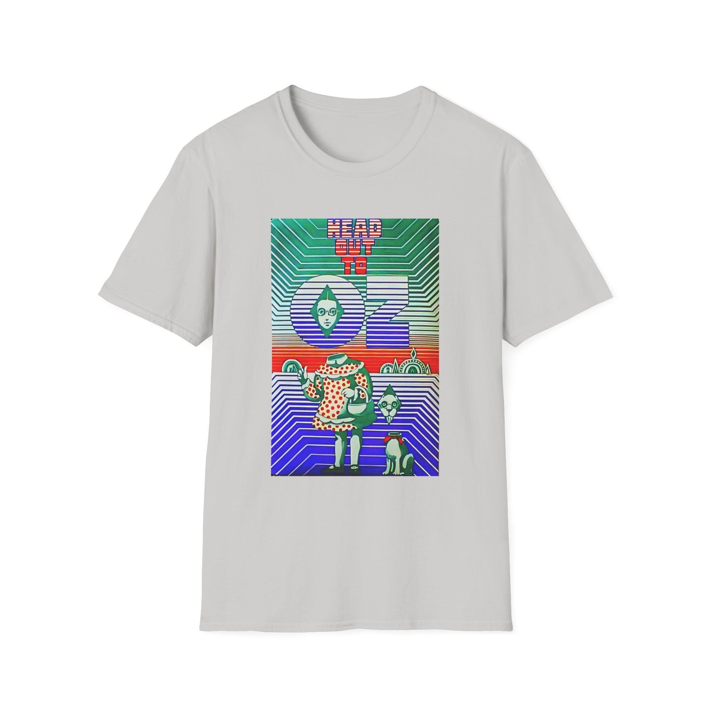 1960's head out to oz psychedelic drug vintage poster tshirt