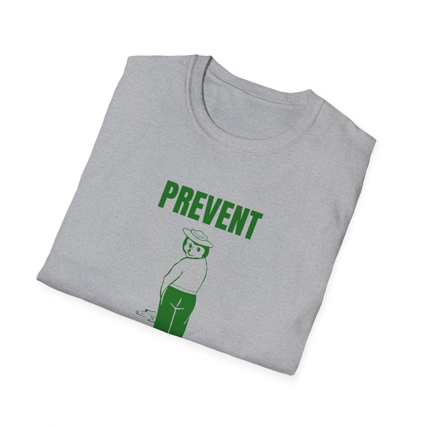 smokey the bear parody 1970s vintage design re print green tshirt