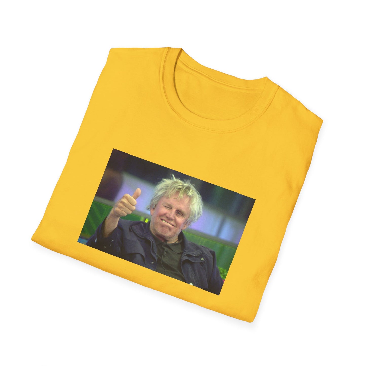 gary busey thumbs up tshirt