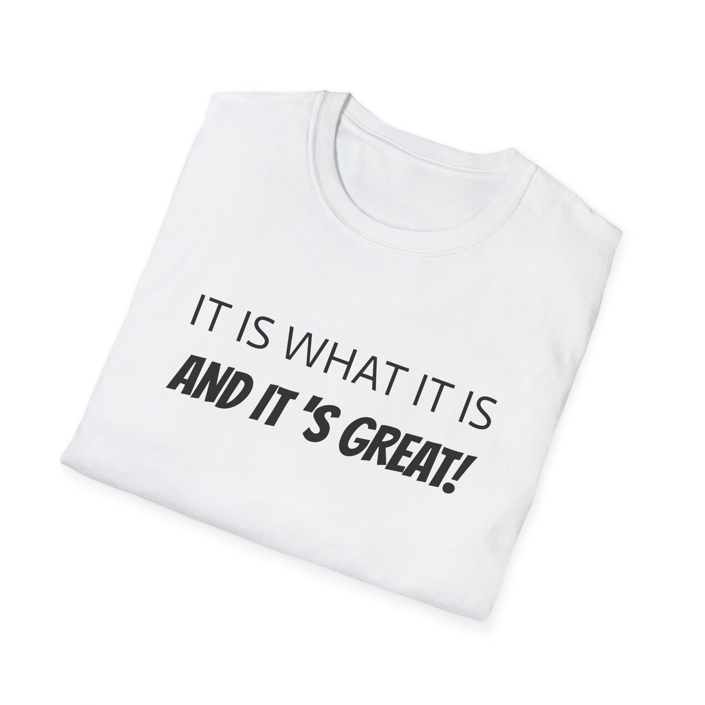 it is what it is and it's great! tshirt