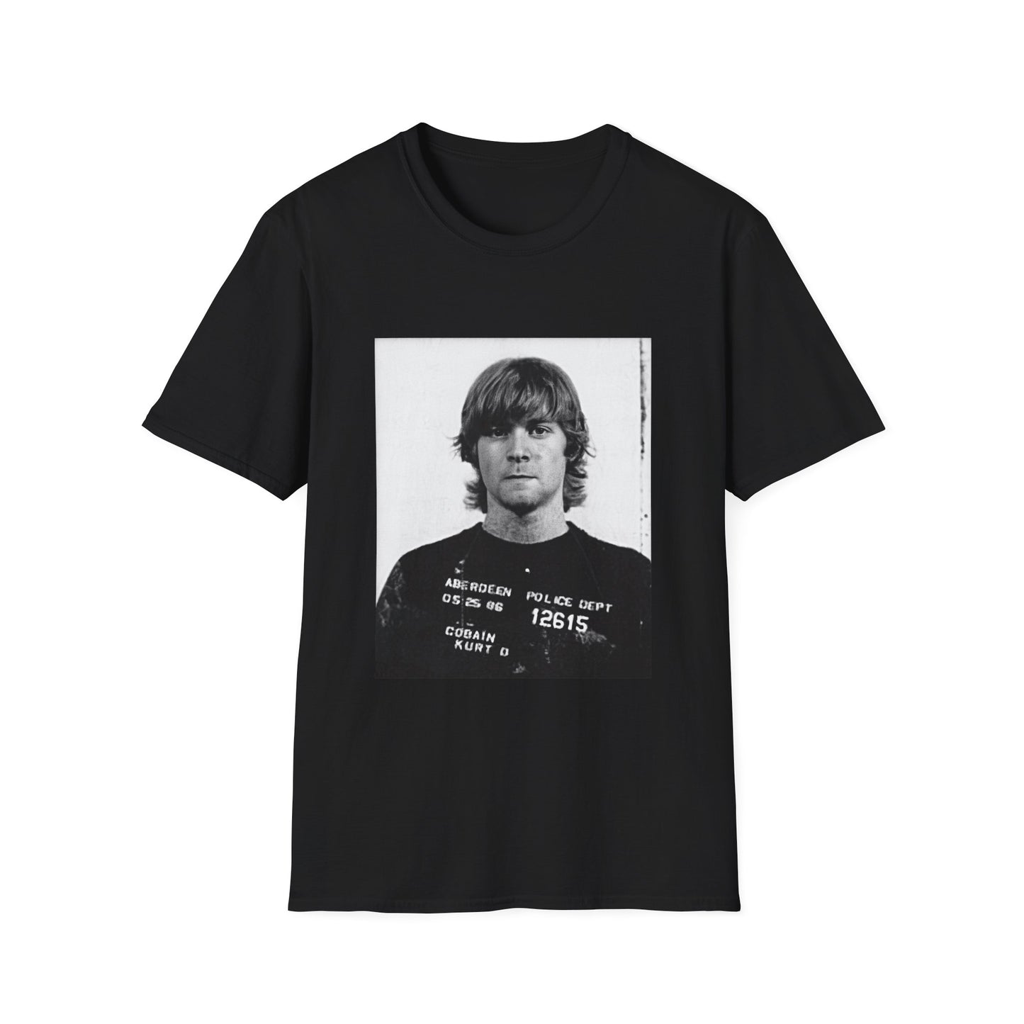 kurt cobain mugshot tshirt