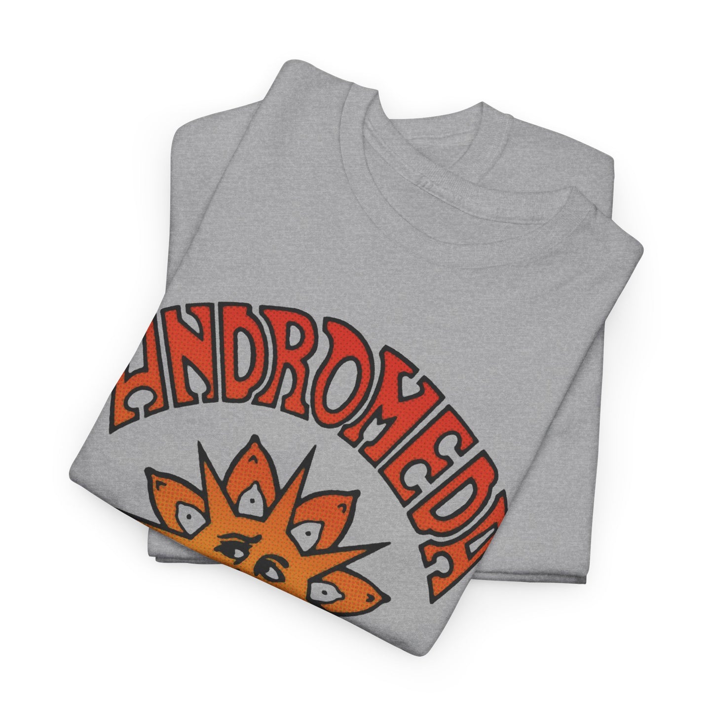 1960s english psychedelic rock band andromeda orange variant tshirt