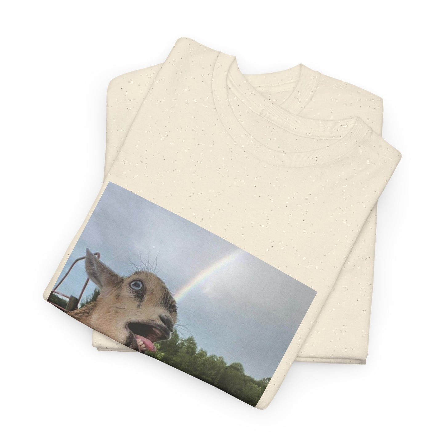 rainbow goat photo tshirt