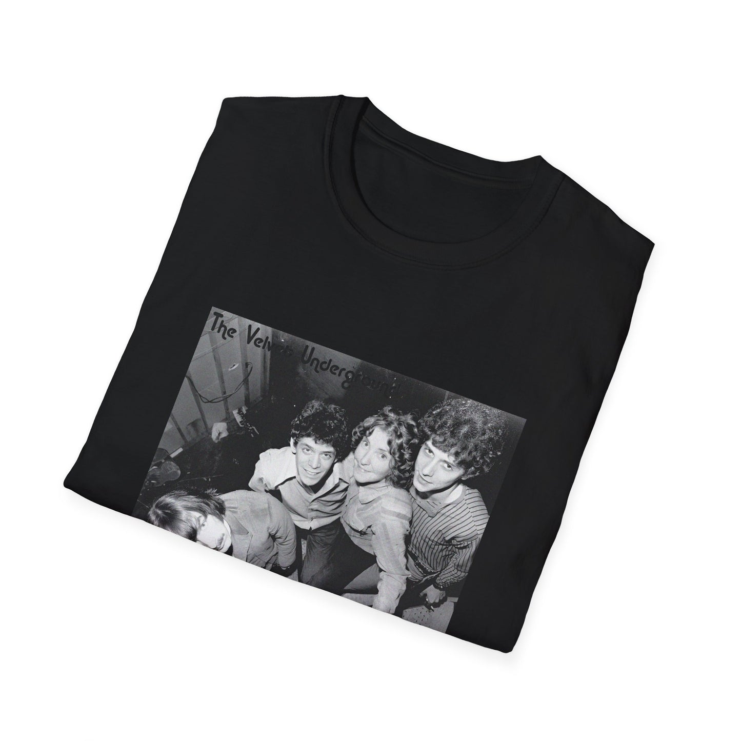 the velvet underground band photo in black and white tshirt