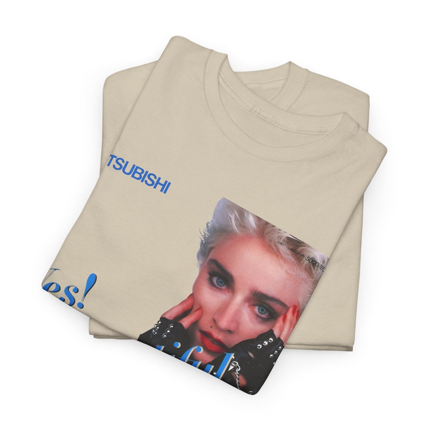 1987 japanese mitsubishi hi fi video ad with madonna reproduction tshirt
