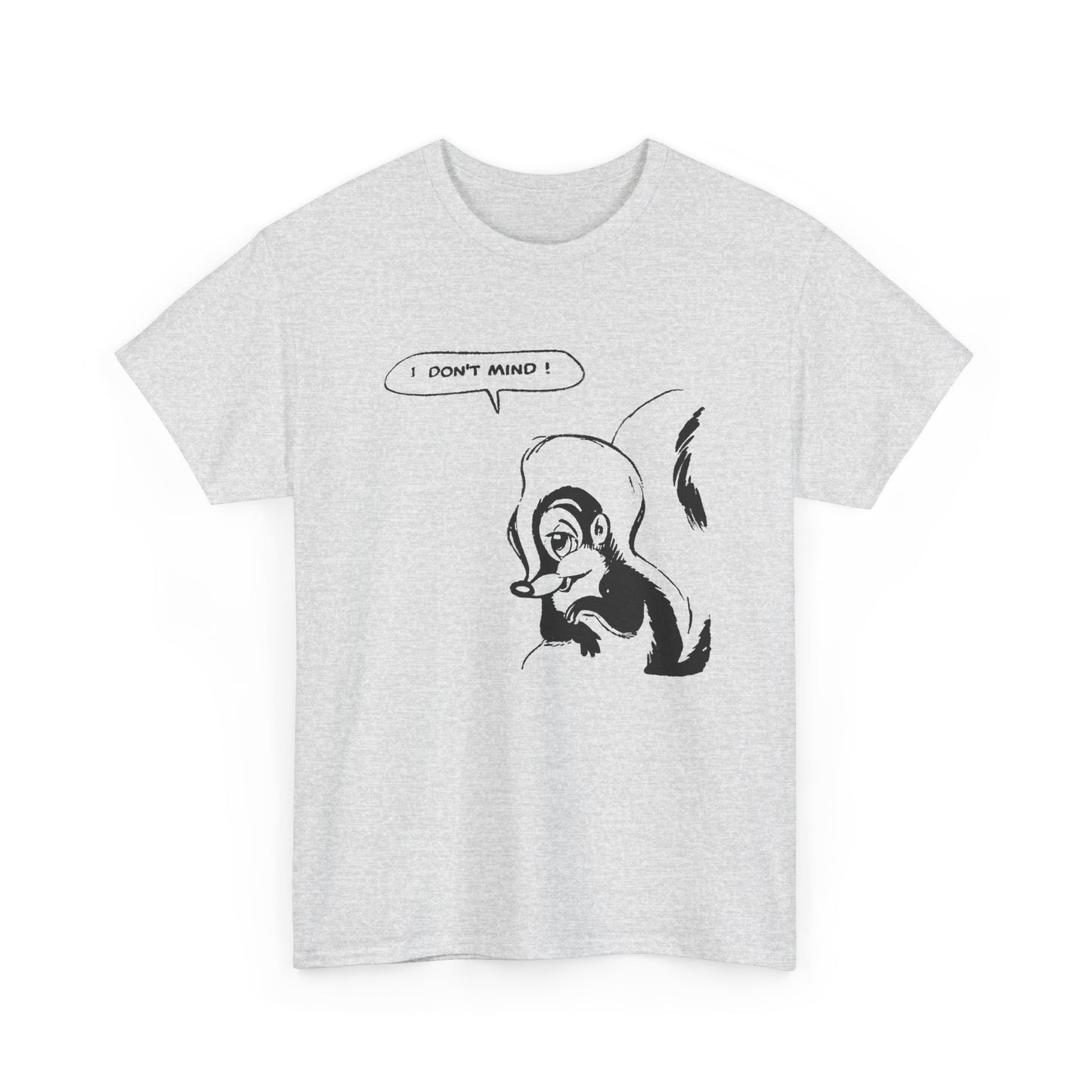 i don't mind cartoon skunk flower from old comic book tshirt