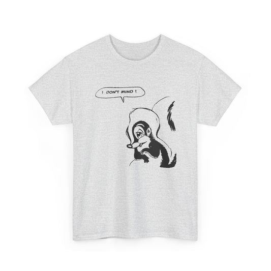 i don't mind cartoon skunk flower from old comic book tshirt