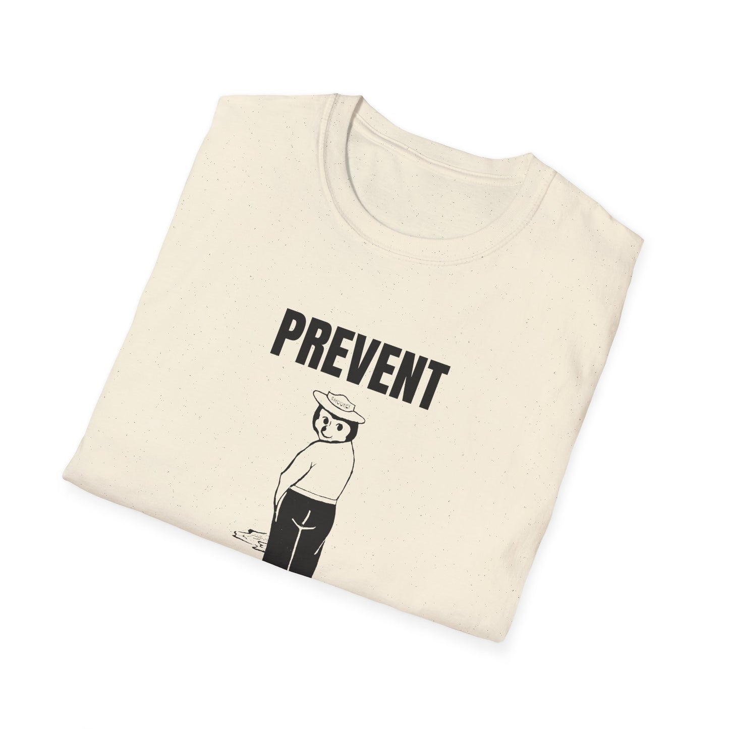 smokey the bear parody 1970s vintage design re print black tshirt