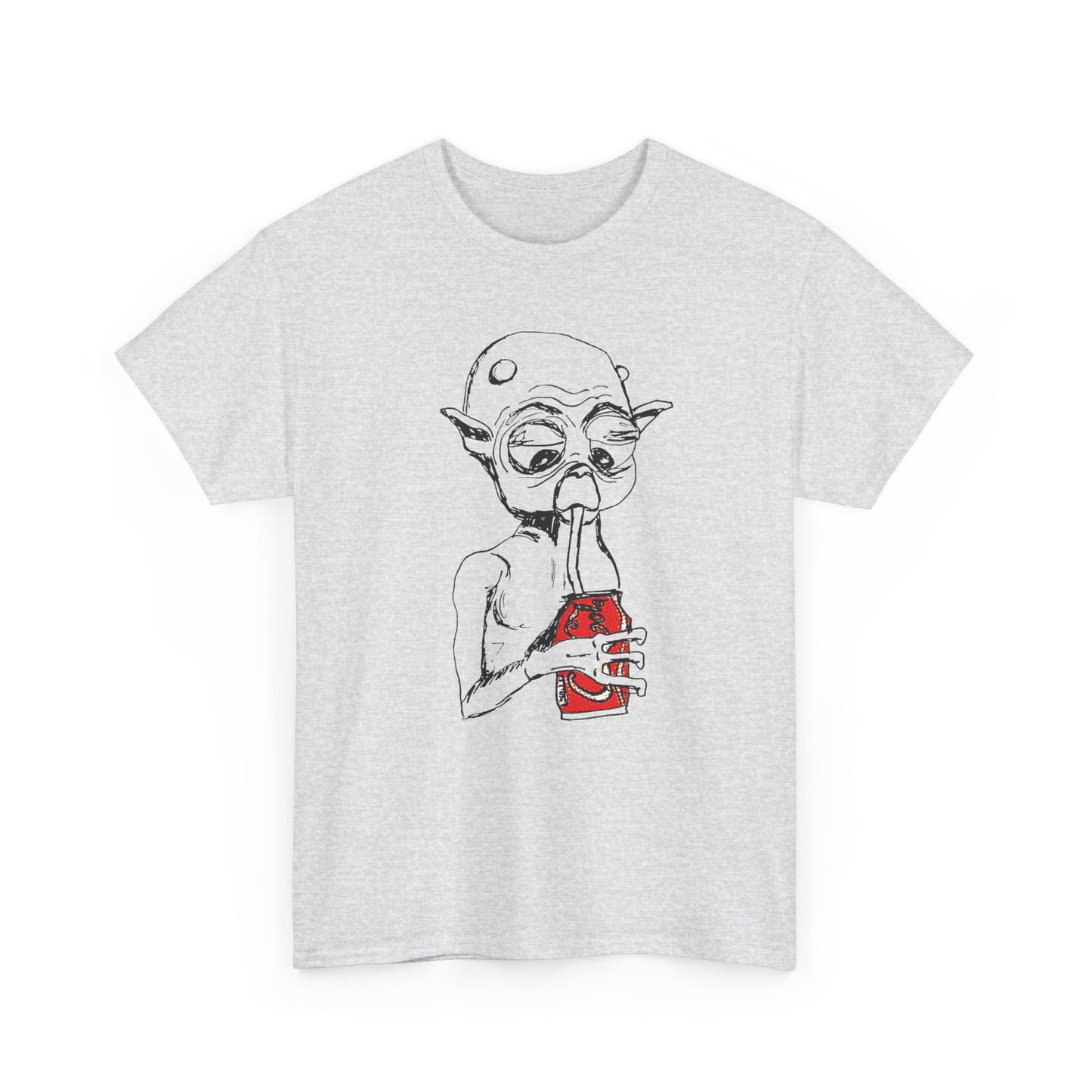 mysterious alien creature (MAC) drinking cola original sketch tshirt