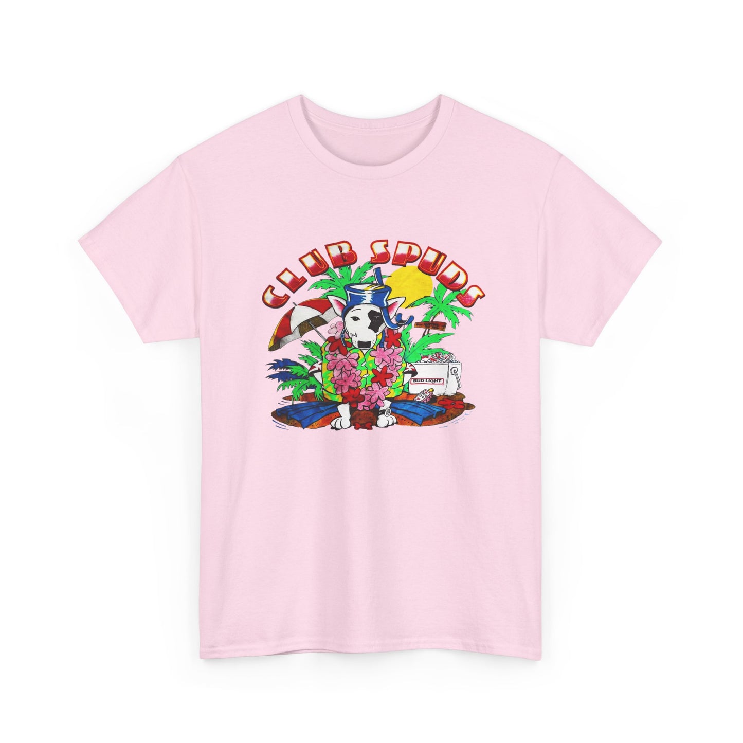 club spuds bud light vintage graphic reproduction tshirt