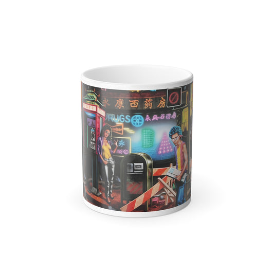 1984 william gibson book neuromancer barclay dust jacket color-changing mug