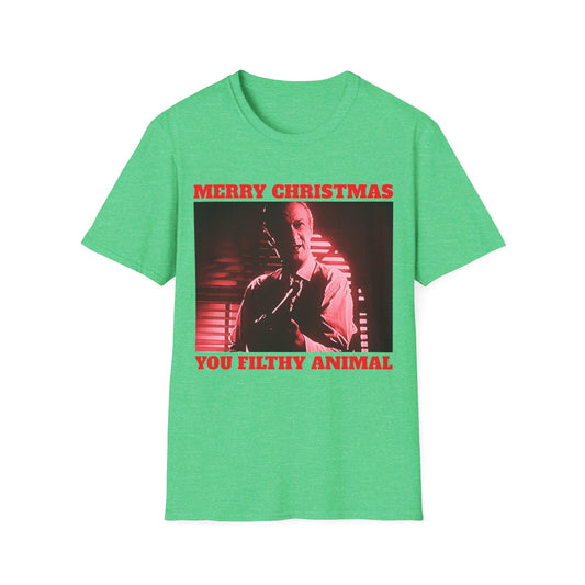 home alone gangster movie merry christmas you filthy animal christmas colour only and a happy new year on the back tshirt