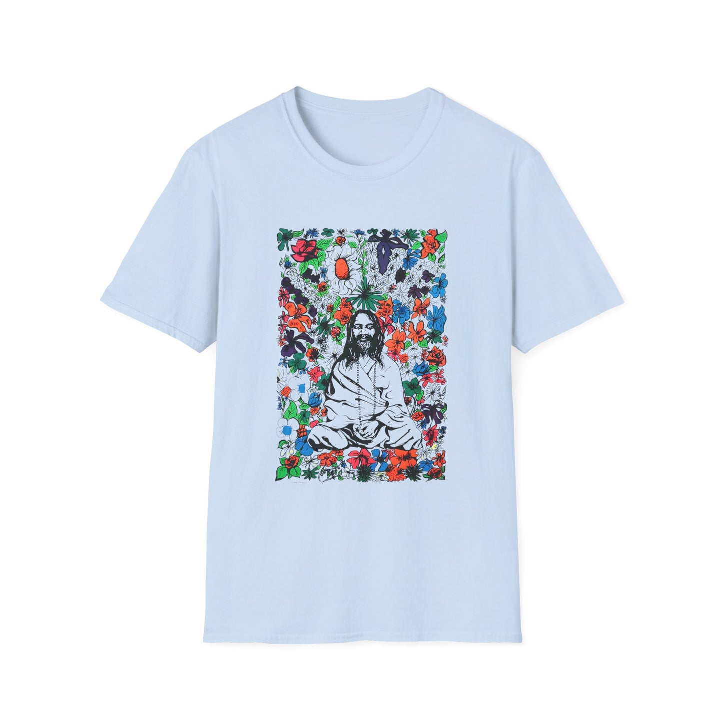 1968 original vintage protest hippy poster maharishi love flowers tshirt