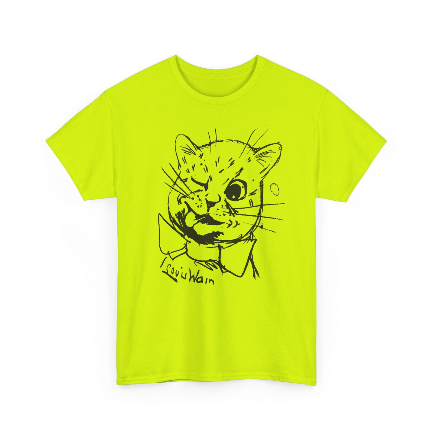 rare louis wain cat sketch custom edit tshirt