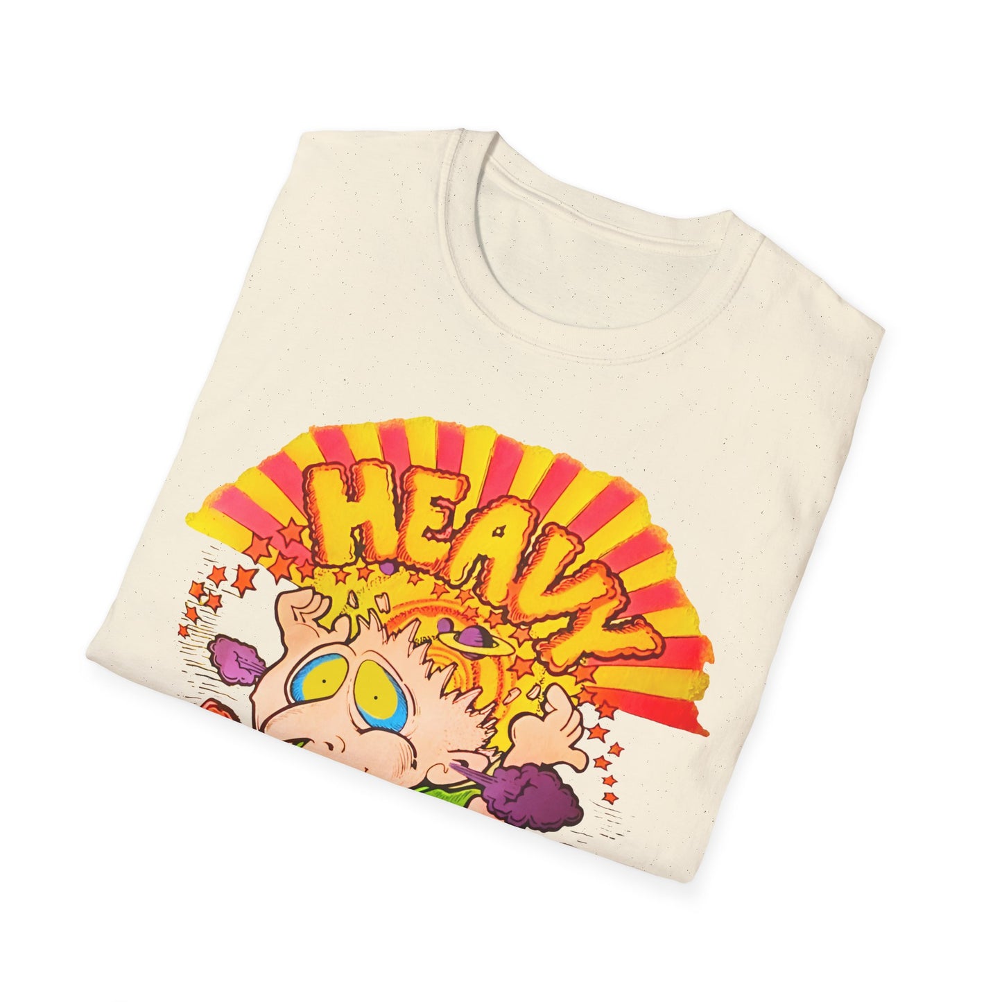 1970s "heavy trip" cartoon character reproduction tshirt